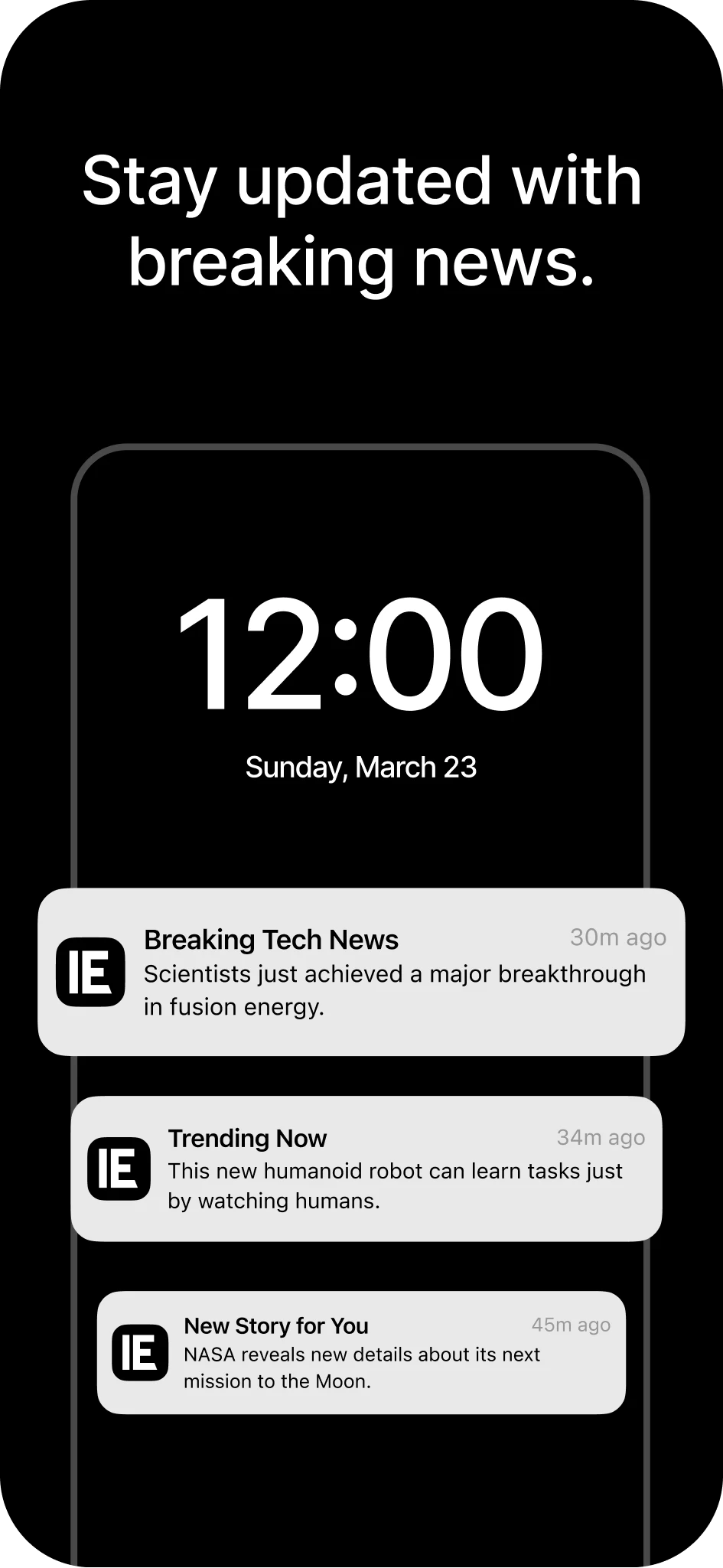 Interesting Engineering breaking news notification Store Asset