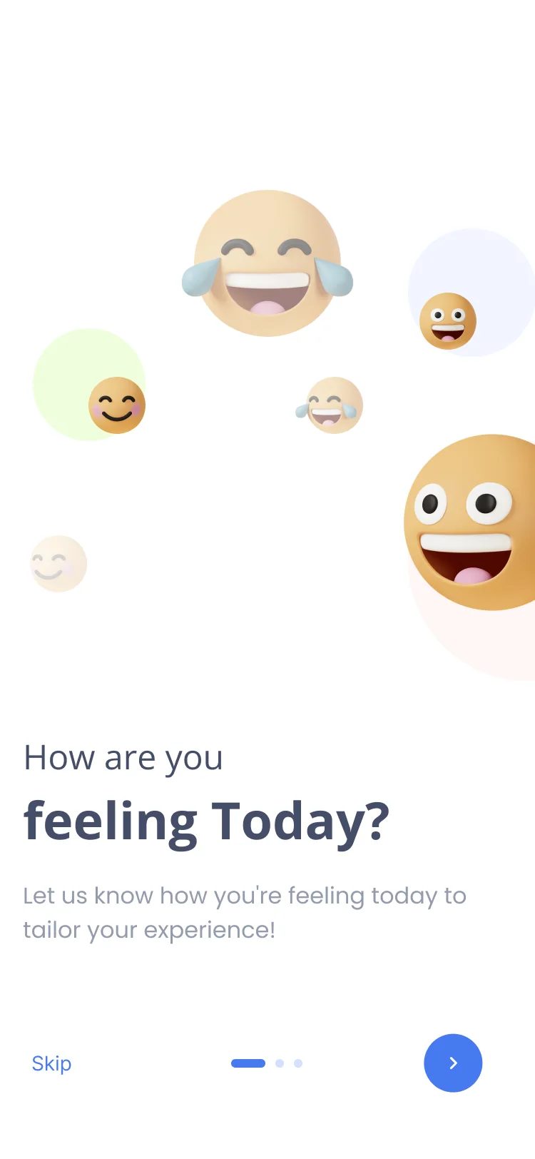 How are you feeling onboarding screen