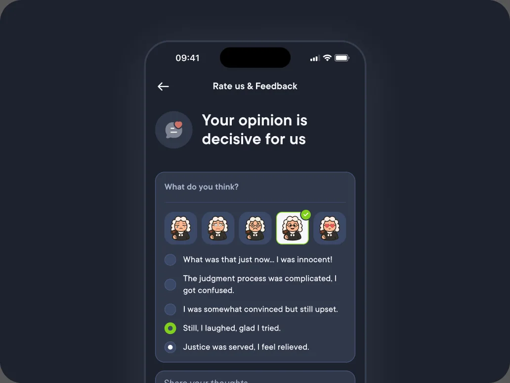Who is Right rating and feedback interface