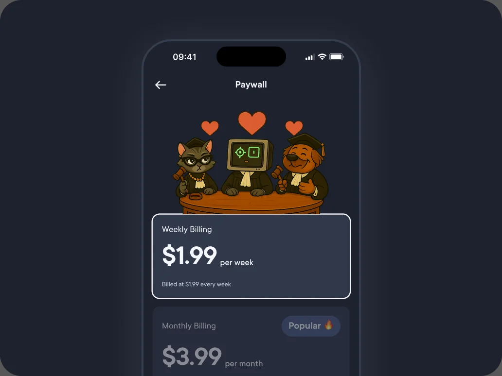 Who is Right paywall interface